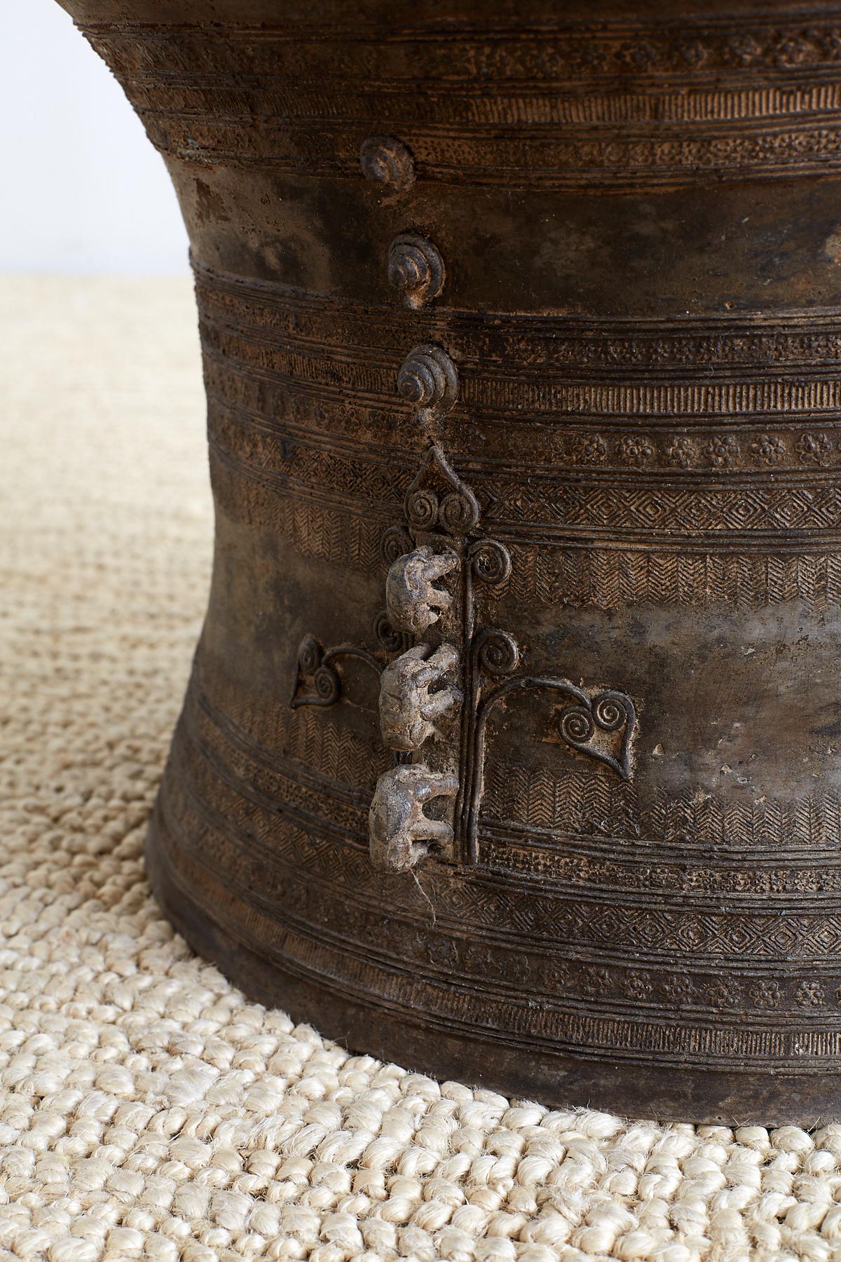 Southeast Asian Bronze Rain Drum Tables or Frog Drums 2