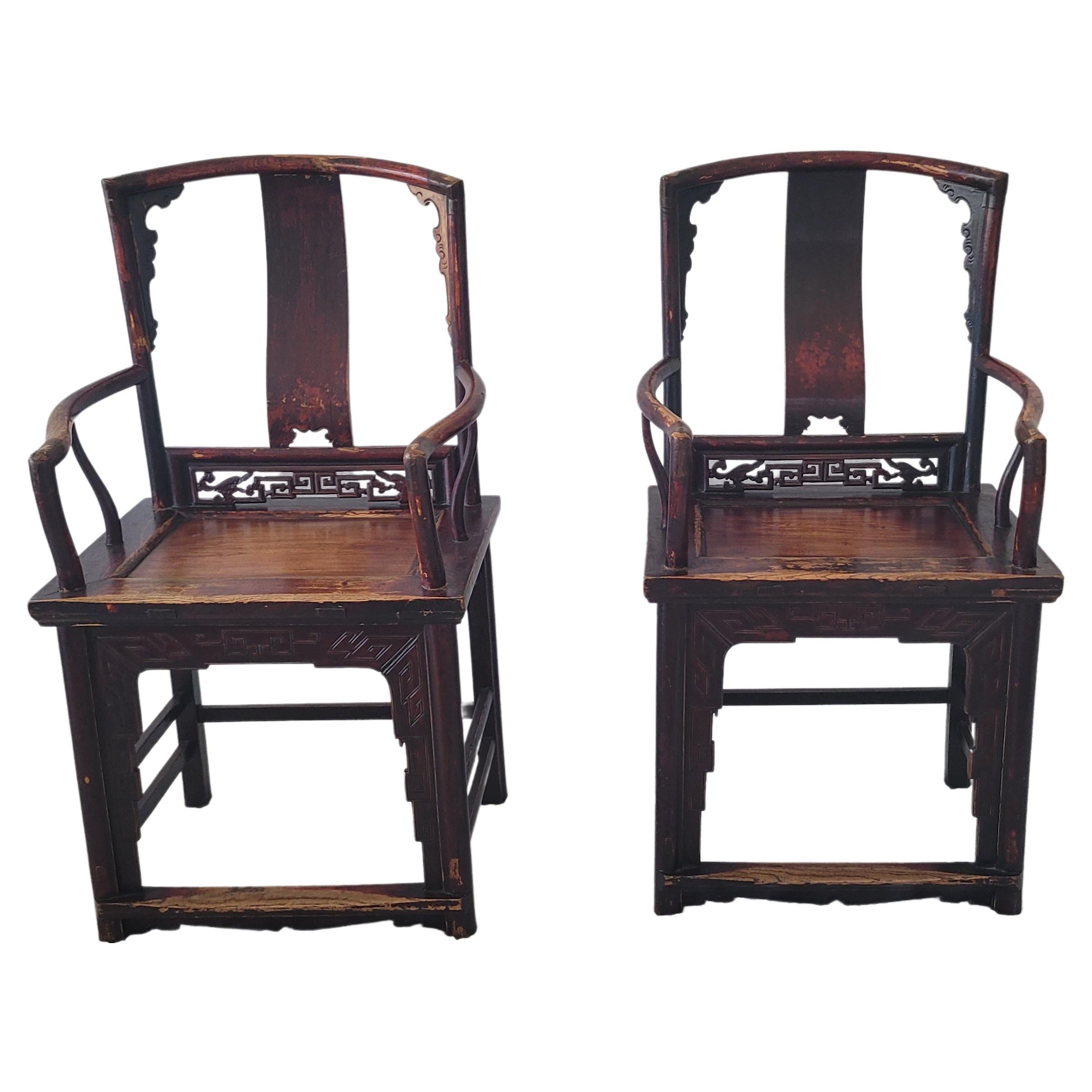 Pair of Southern Official's Hat Chairs - 19th Century