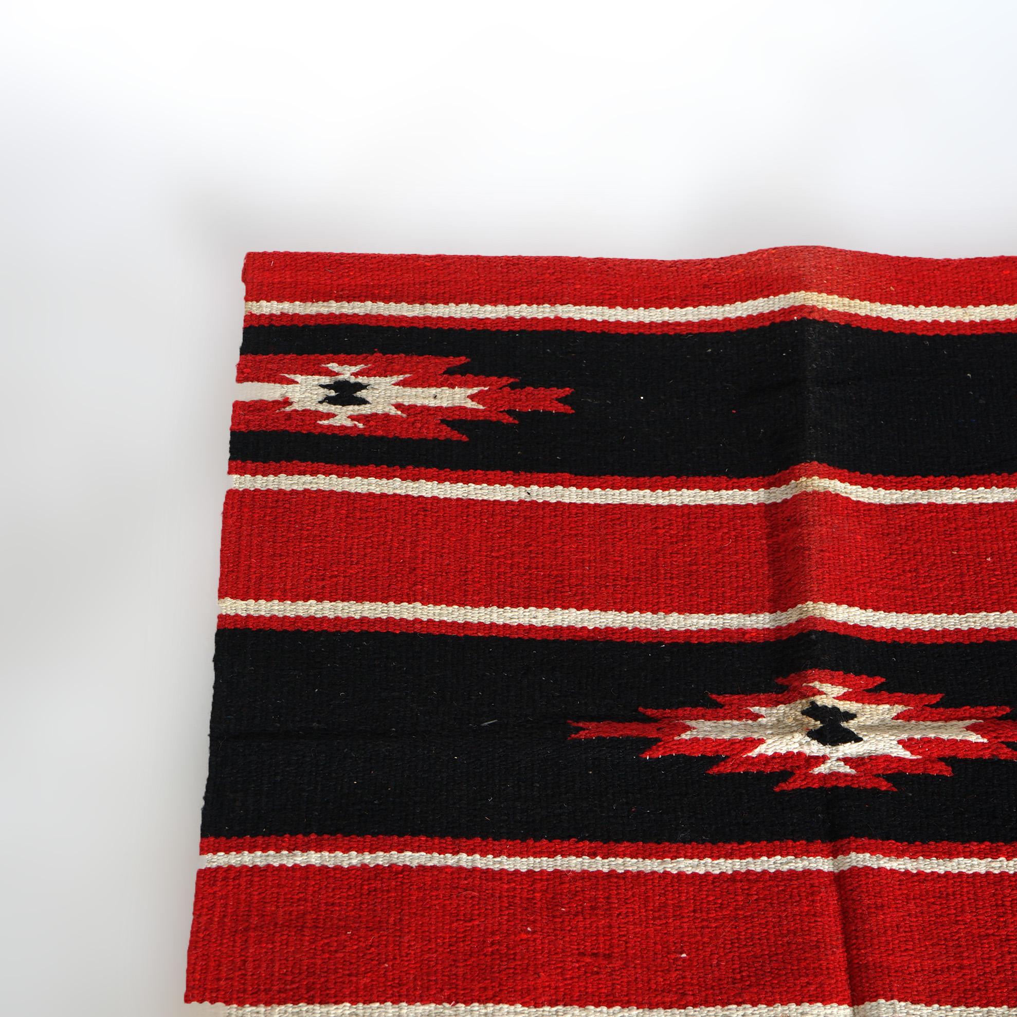 Pair of Southwest Navajo Native American Indian Design Wool Rugs Circa 1930 8