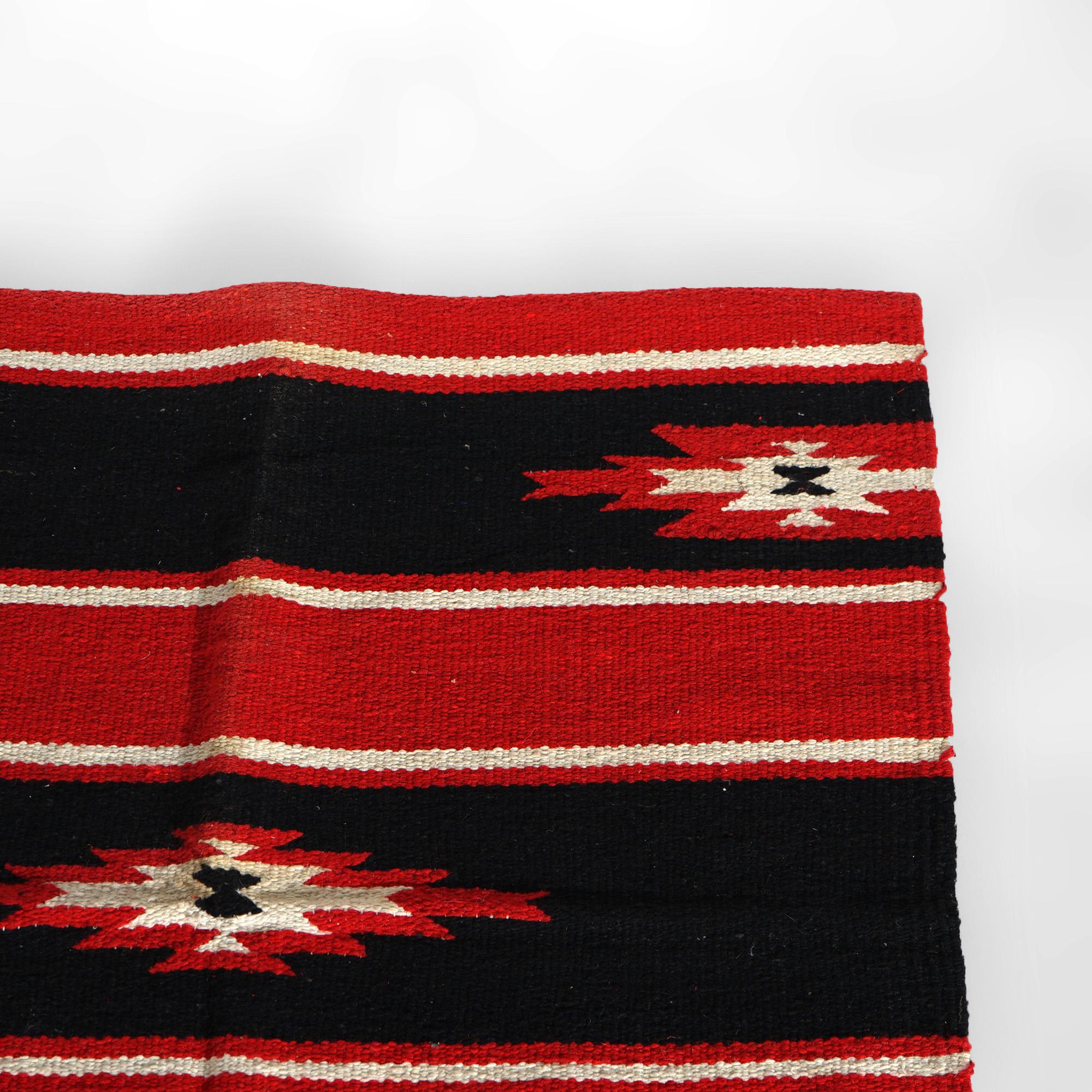 Pair of Southwest Navajo Native American Indian Design Wool Rugs Circa 1930 9