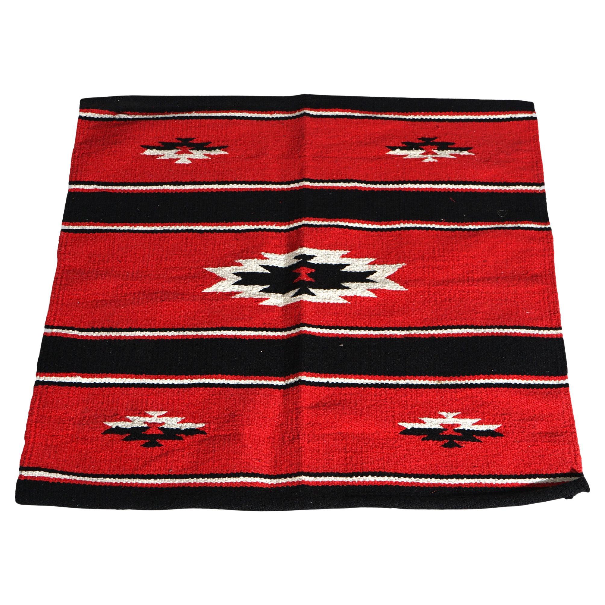 Two Southwest Navajo Native American Indian Design Wool Rugs, Red & Black, Circa 1930

Measure - 30.5