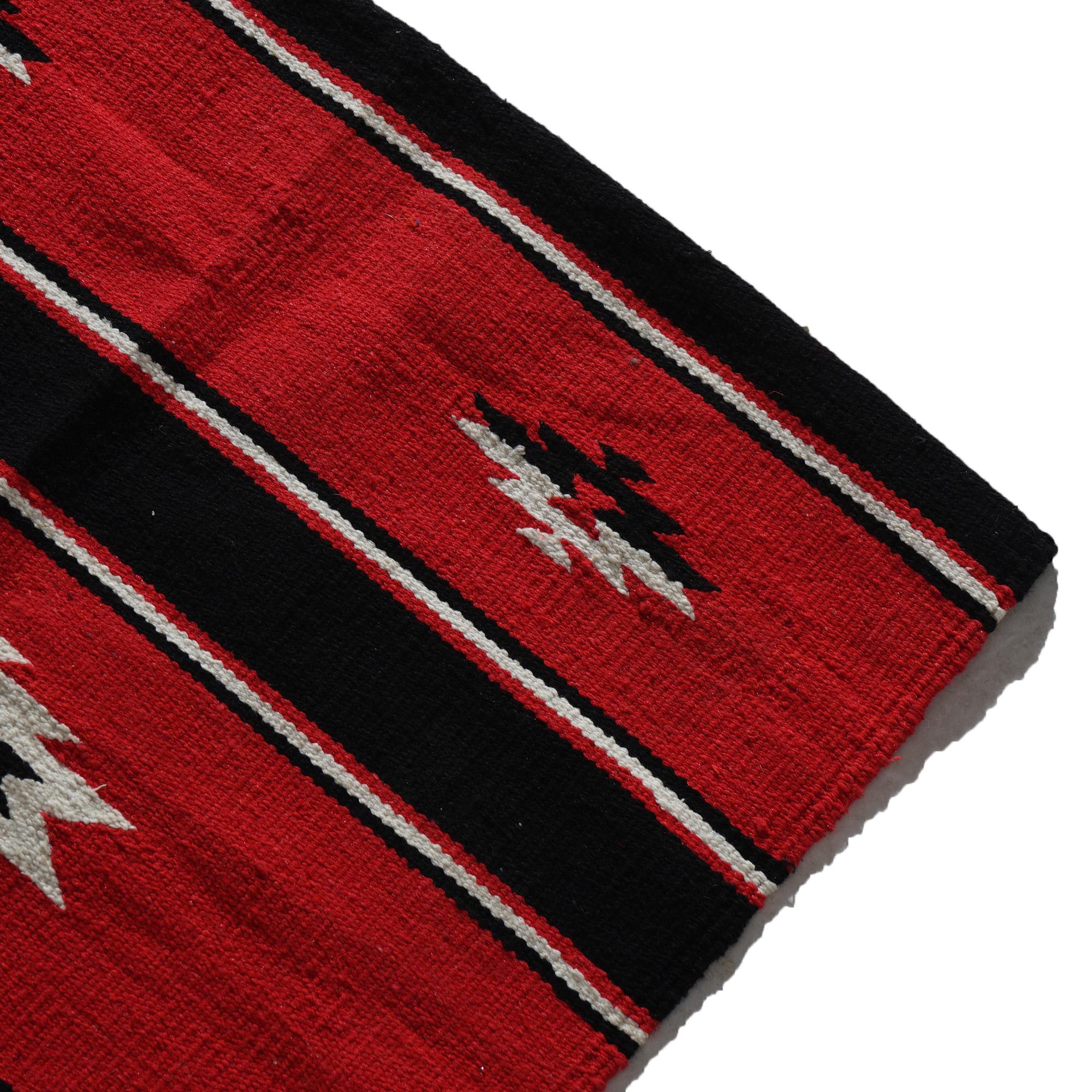 Pair of Southwest Navajo Native American Indian Design Wool Rugs Circa 1930 4