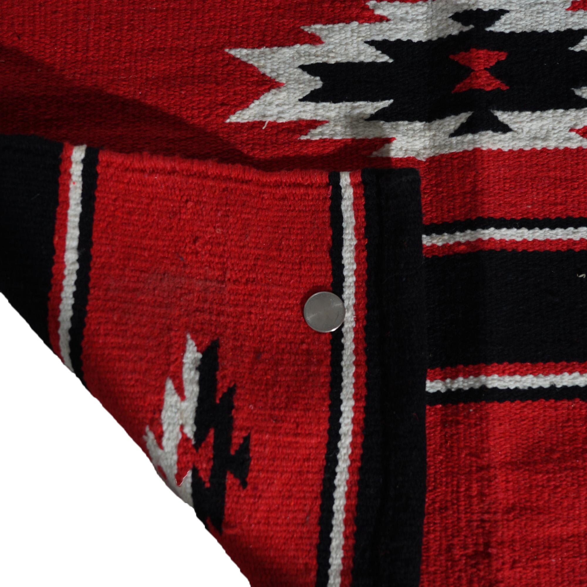 Pair of Southwest Navajo Native American Indian Design Wool Rugs Circa 1930 5
