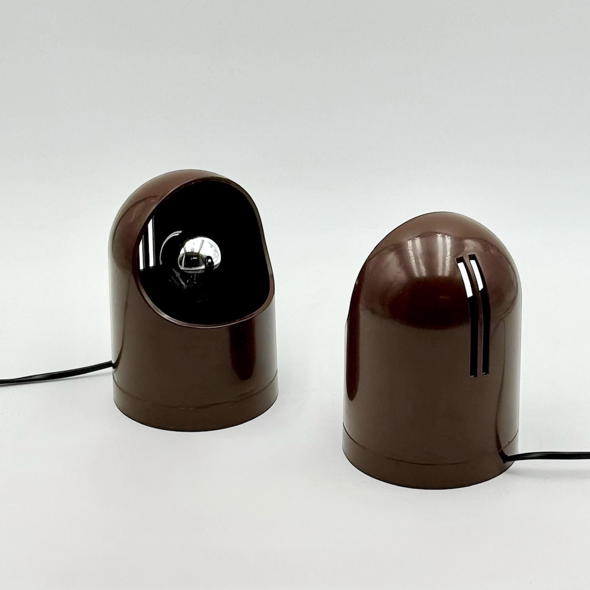 Coppia di lampade 'Aurora' Siberin Caronno Italy degli anni '70 A Space Age New Old Stock in vendita 5