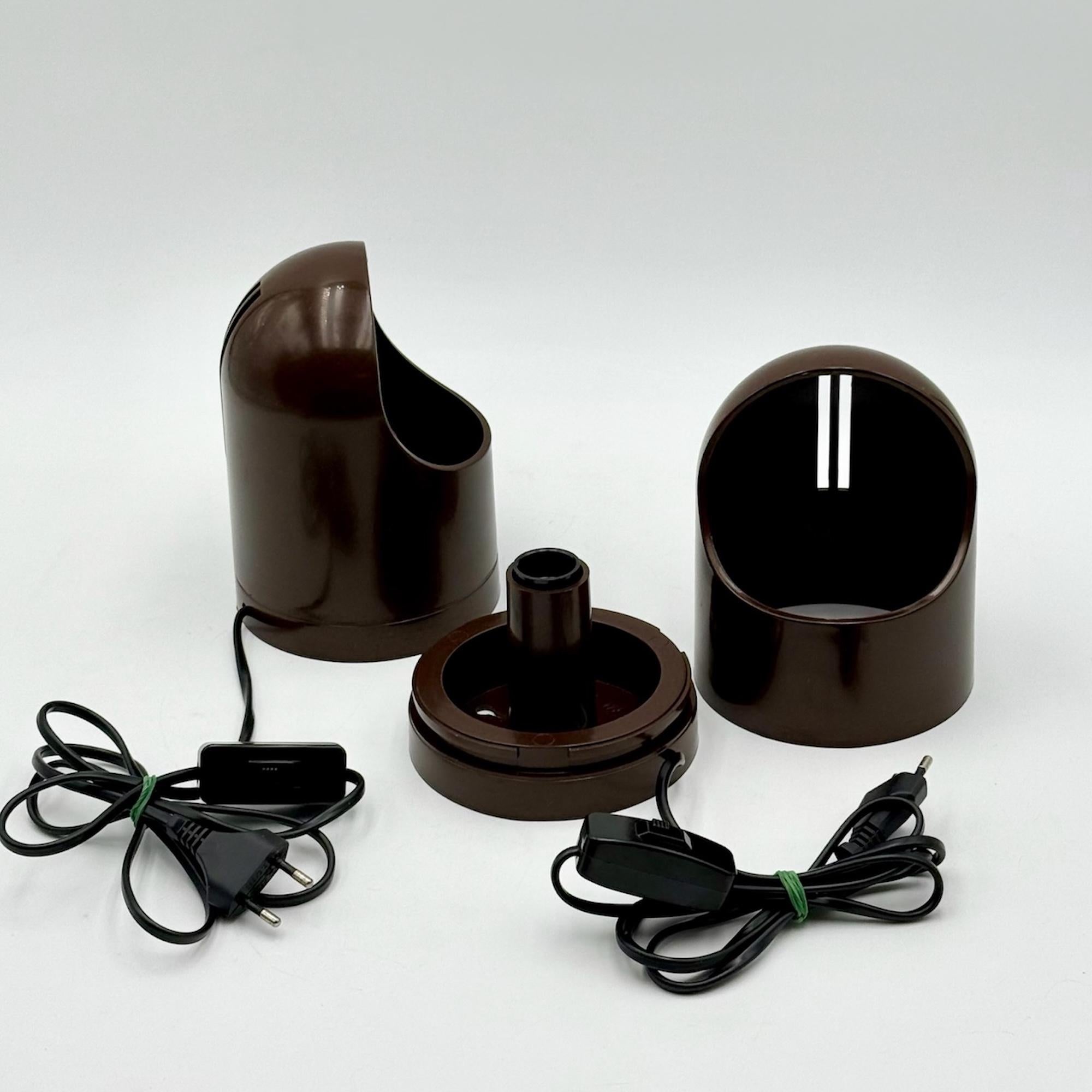 Italiano Coppia di lampade 'Aurora' Siberin Caronno Italy degli anni '70 A Space Age New Old Stock in vendita