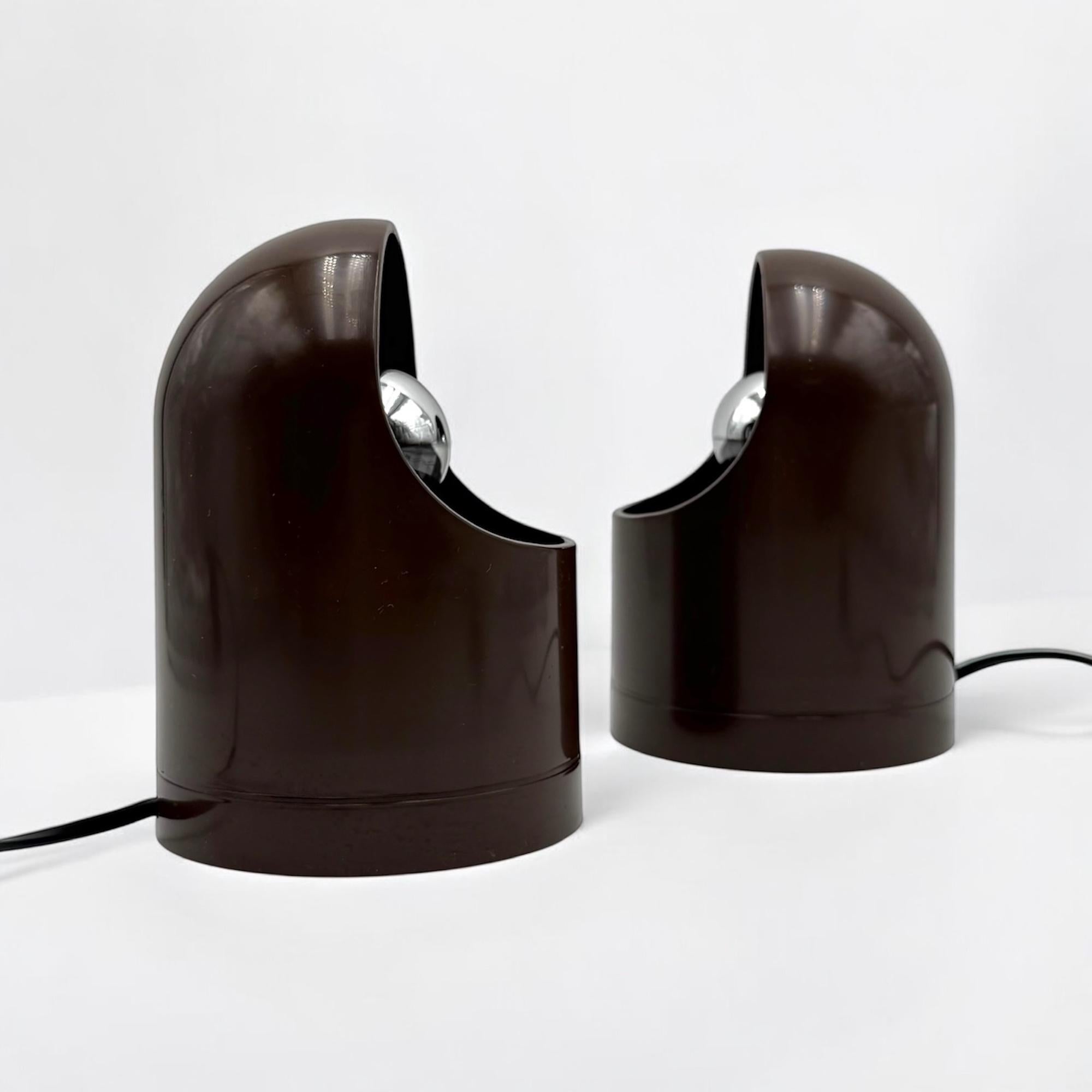 Coppia di lampade 'Aurora' Siberin Caronno Italy degli anni '70 A Space Age New Old Stock in vendita 3
