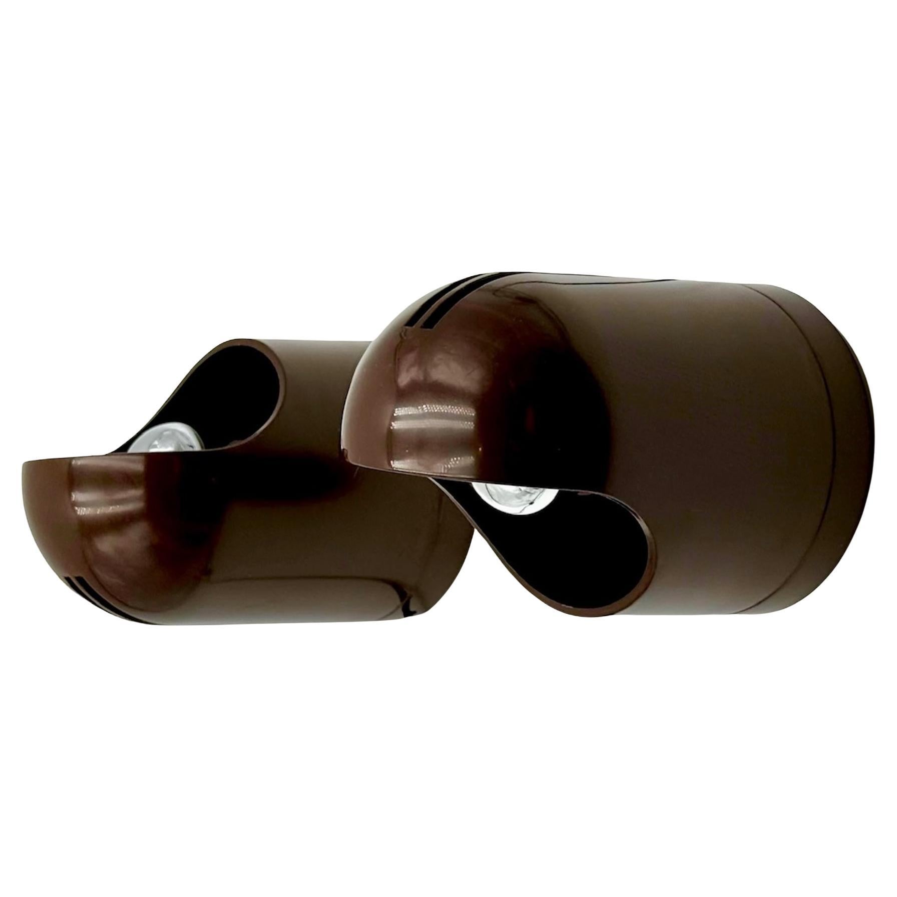 Paire de lampes "Aurora" Siberin Caronno de l'ère spatiale des années 70 - Nouveau stock ancien