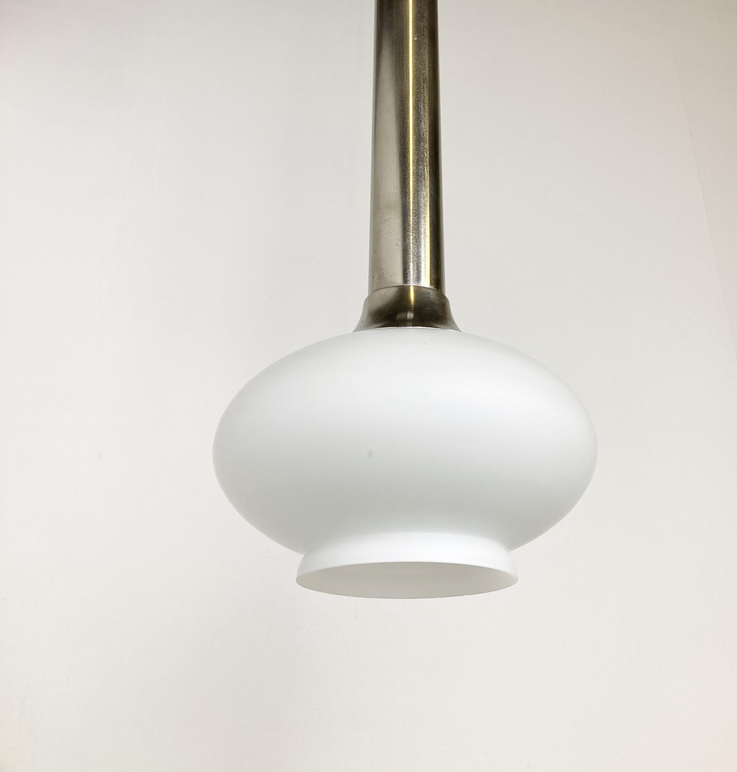 Opal Pair of Space Age Ceiling Lights by VEB Leuchten, 1970s For Sale