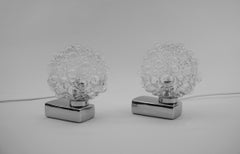 Pair of Space Age Chrome Wall Lamps by Helena Tynell, 1970s