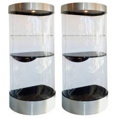 Vintage Pair of Space Age Cylindrical Tower Bars