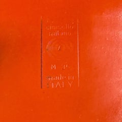 Paire de capuchons de manteaux de l'ère spatiale de Luci Milano en orange, 1970