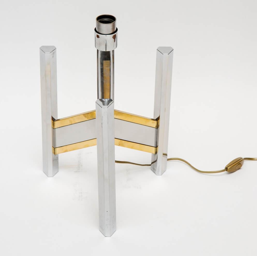 Brass Pair of Space Age Gaetano Sciolari Table Lamps For Sale