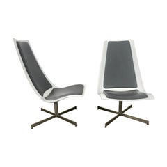 Pair of Space Age High Back Fiberglass Swivel Chairs, Montreal Expo 67