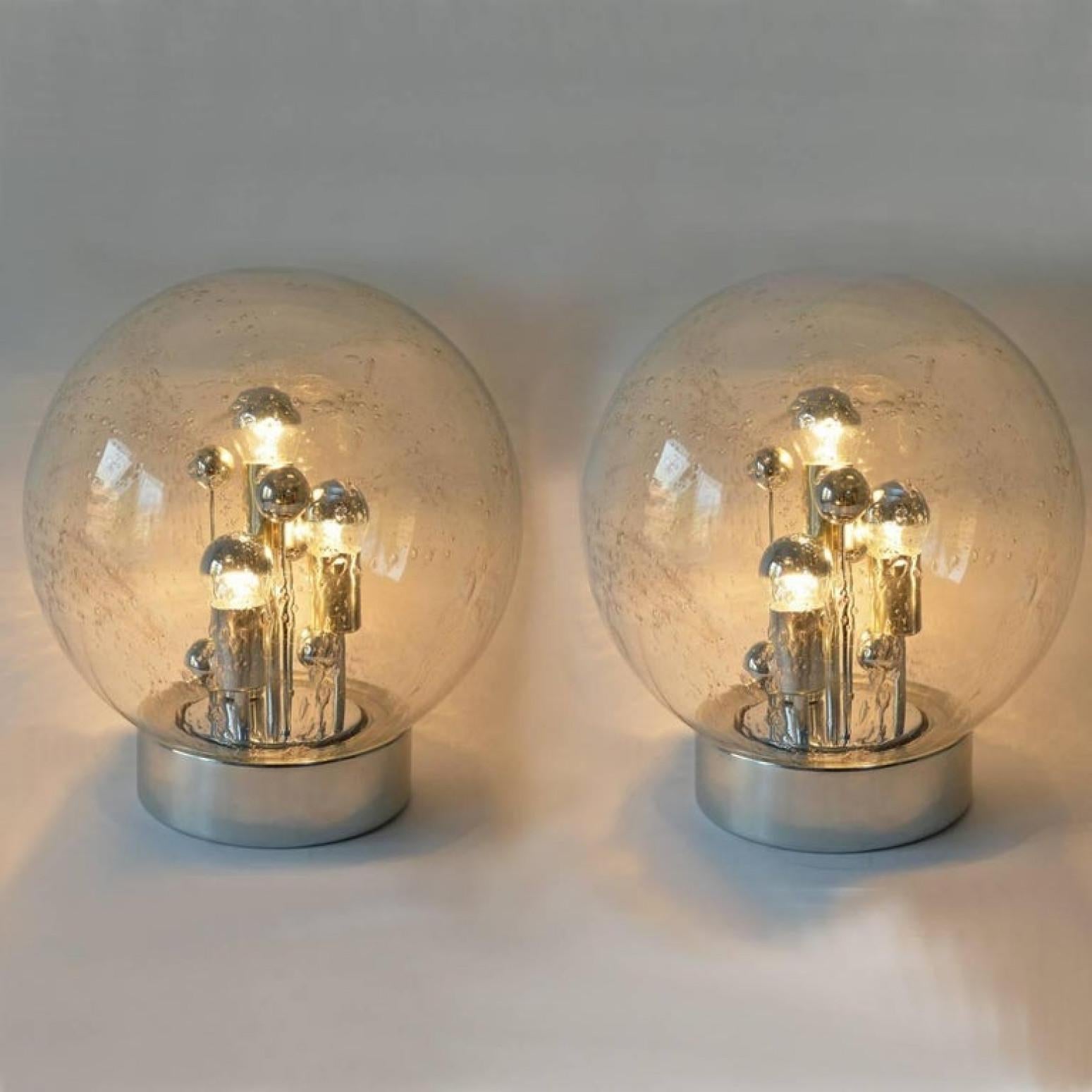 Pair of Space Age Light Fixtures Doria, 1970s For Sale 9