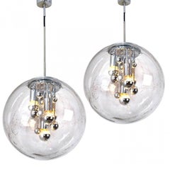 Pair of Space Age Light Fixtures Doria, 1970s