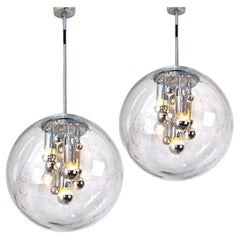 Used Pair of Space Age Light Fixtures Doria, 1970s