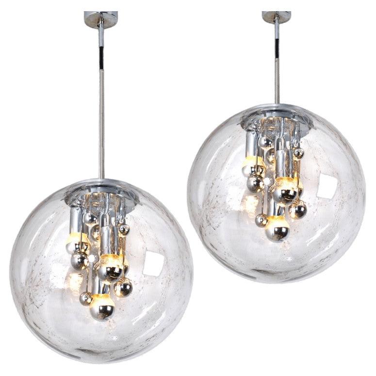 Pair of Space Age Light Fixtures Doria, 1970s