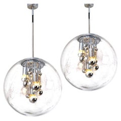 Pair of Space Age Light Fixtures Doria, 1970s
