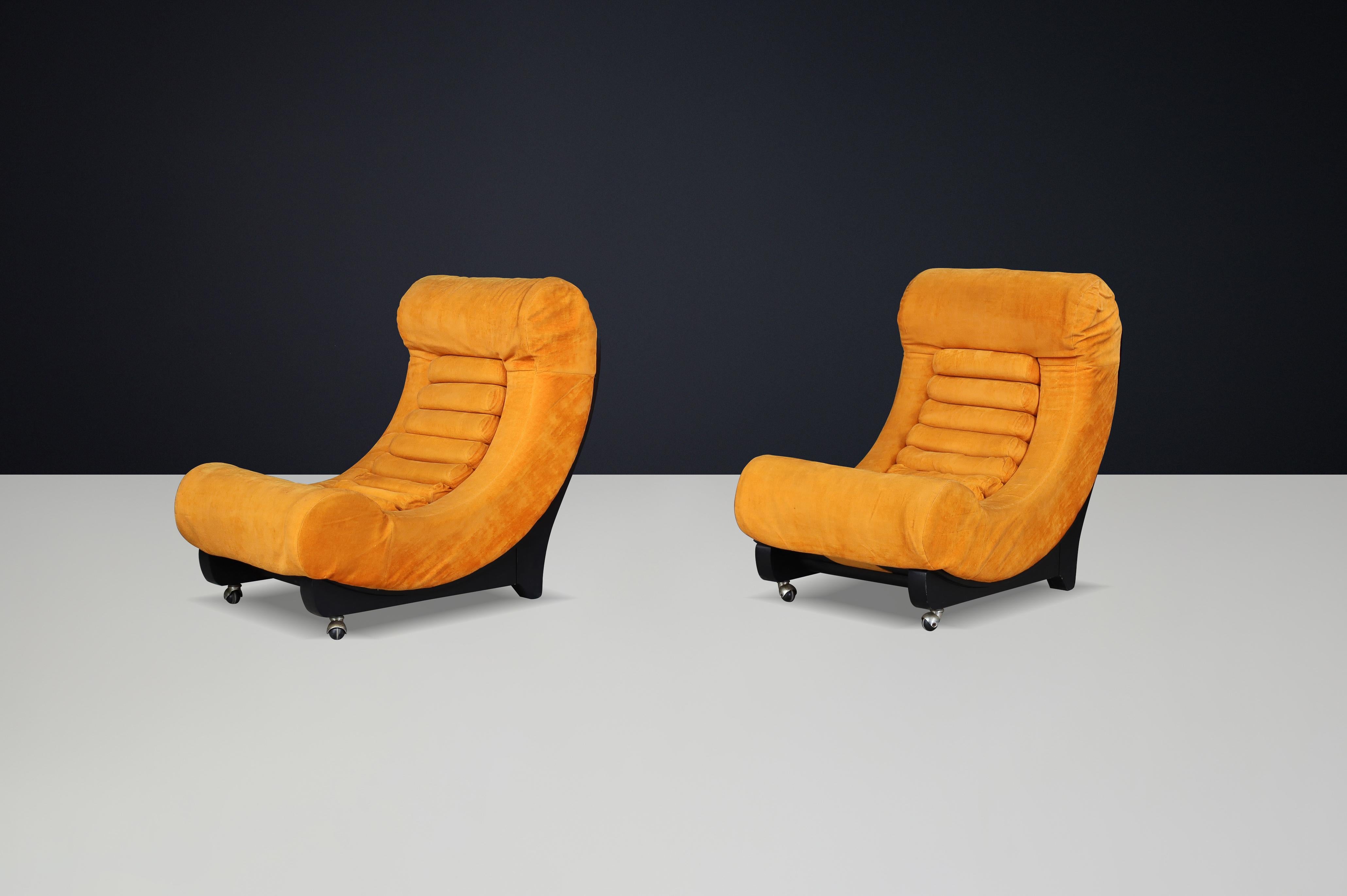 Paire de chaises longues de l'ère spatiale par Salotti Martini, Italie, années 1960 en vente 1