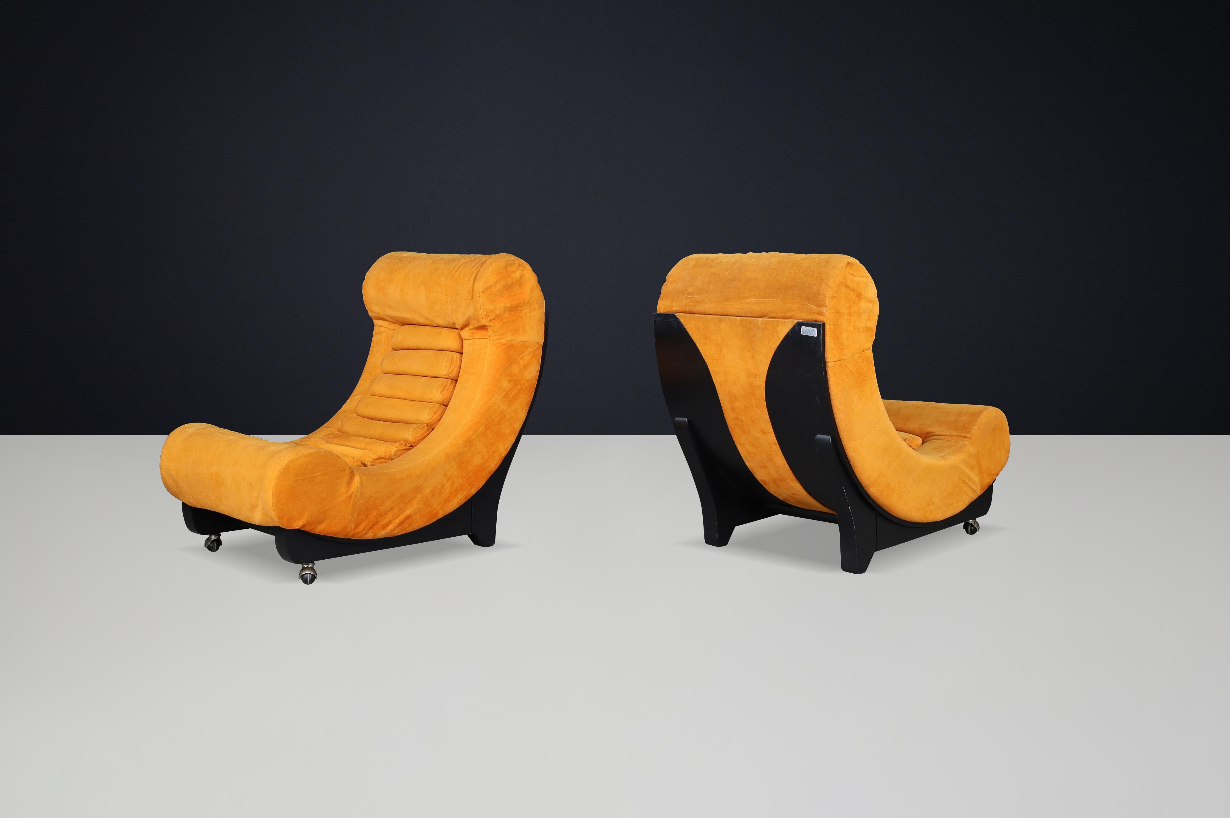 Paire de chaises longues de l'ère spatiale par Salotti Martini, Italie, années 1960 en vente 2