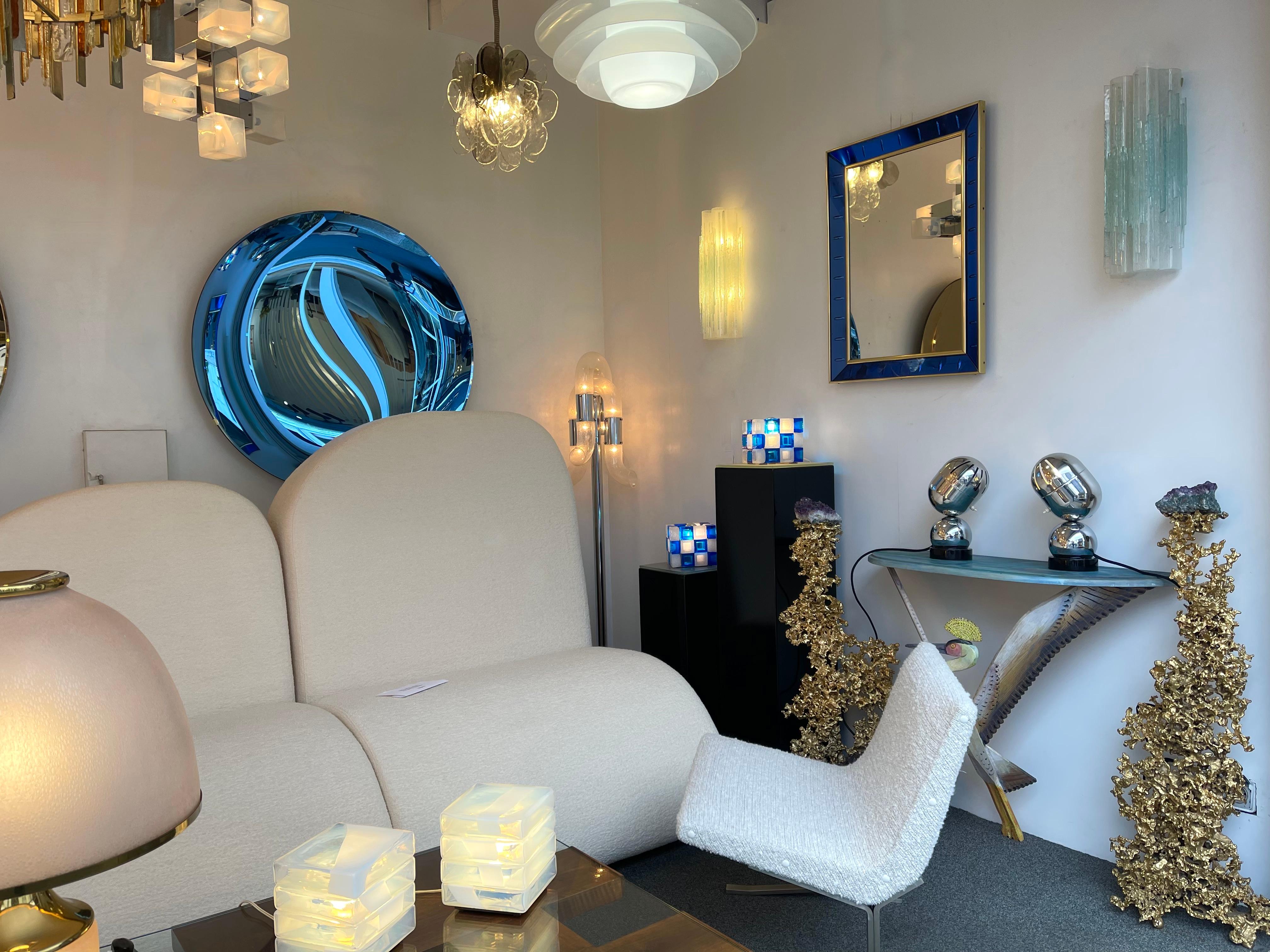Paire de lampes chromées de l'ère spatiale de Reggiani, Italie, 1970 Bon état - En vente à SAINT-OUEN, FR