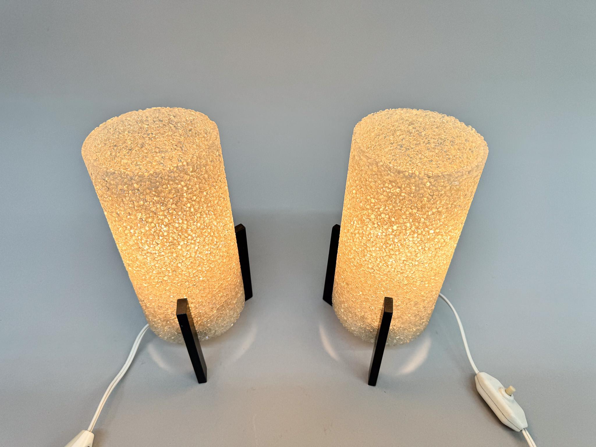 Paire de lampes de table Rockets de l'ère spatiale, 1970, Allemagne Bon état - En vente à Praha, CZ