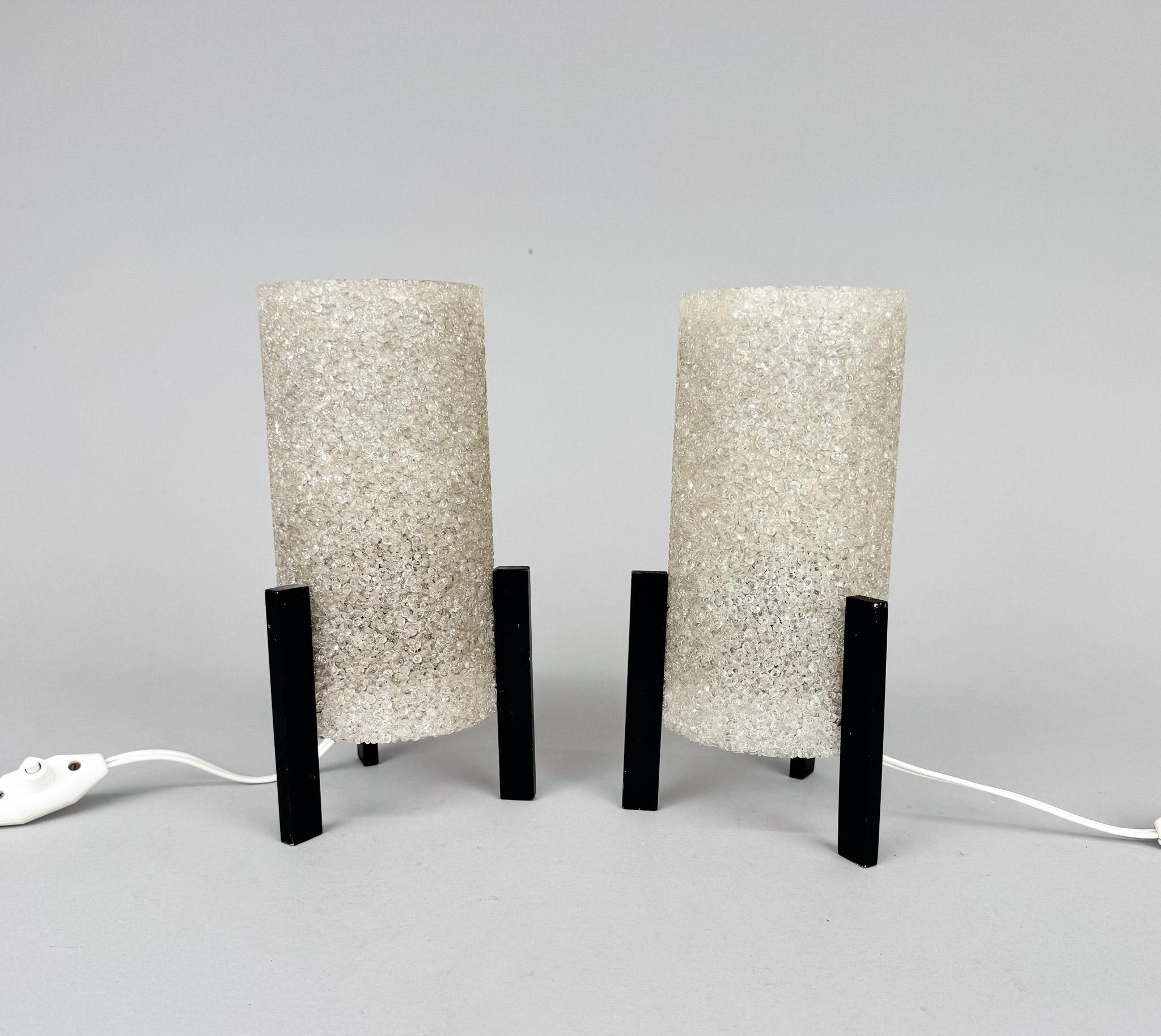 Plastique Paire de lampes de table Rockets de l'ère spatiale, 1970, Allemagne en vente
