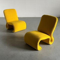Pair of Space Age Side Chairs by Olivier Mourgue, 1970s France