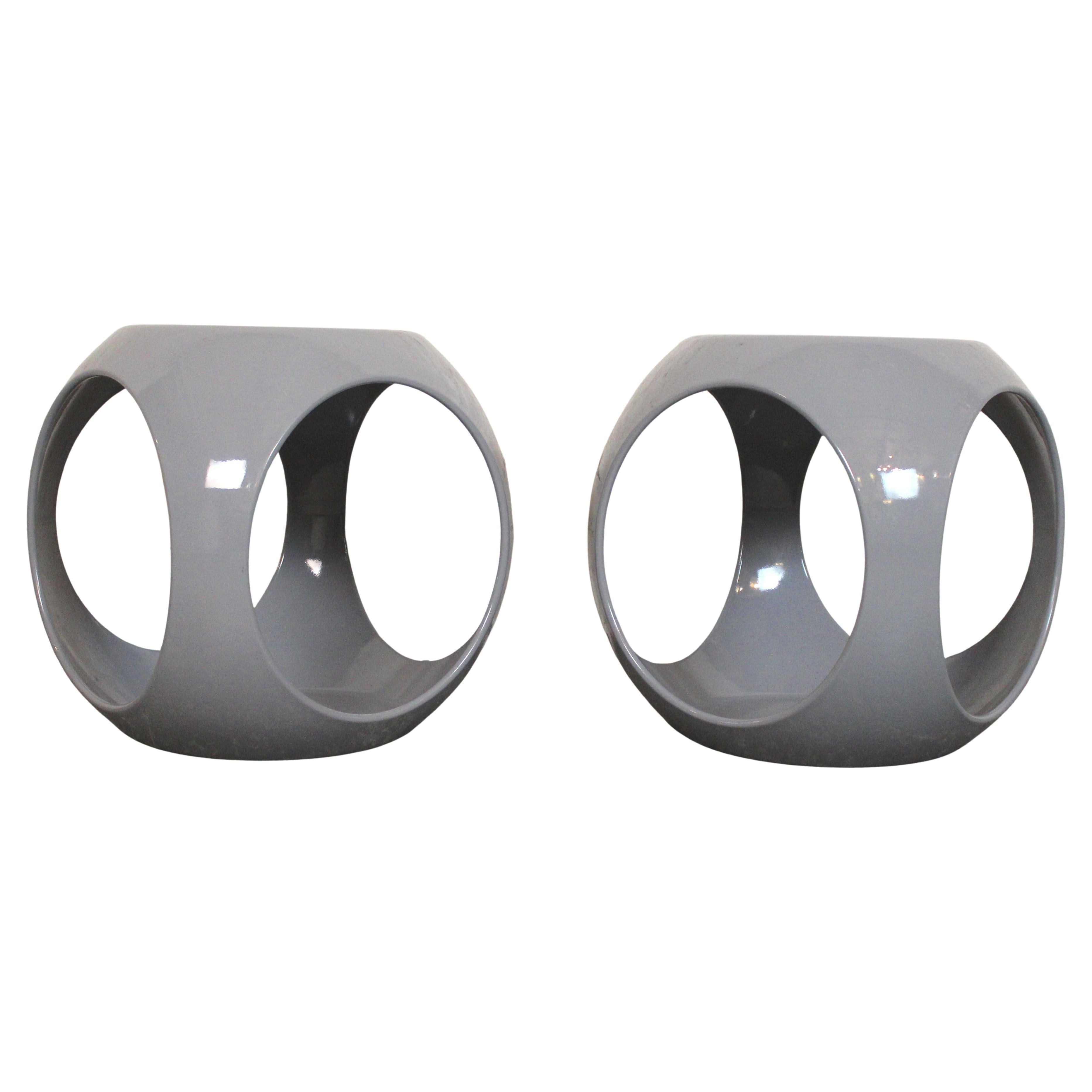 Pair of Space Age Side Tables For Sale