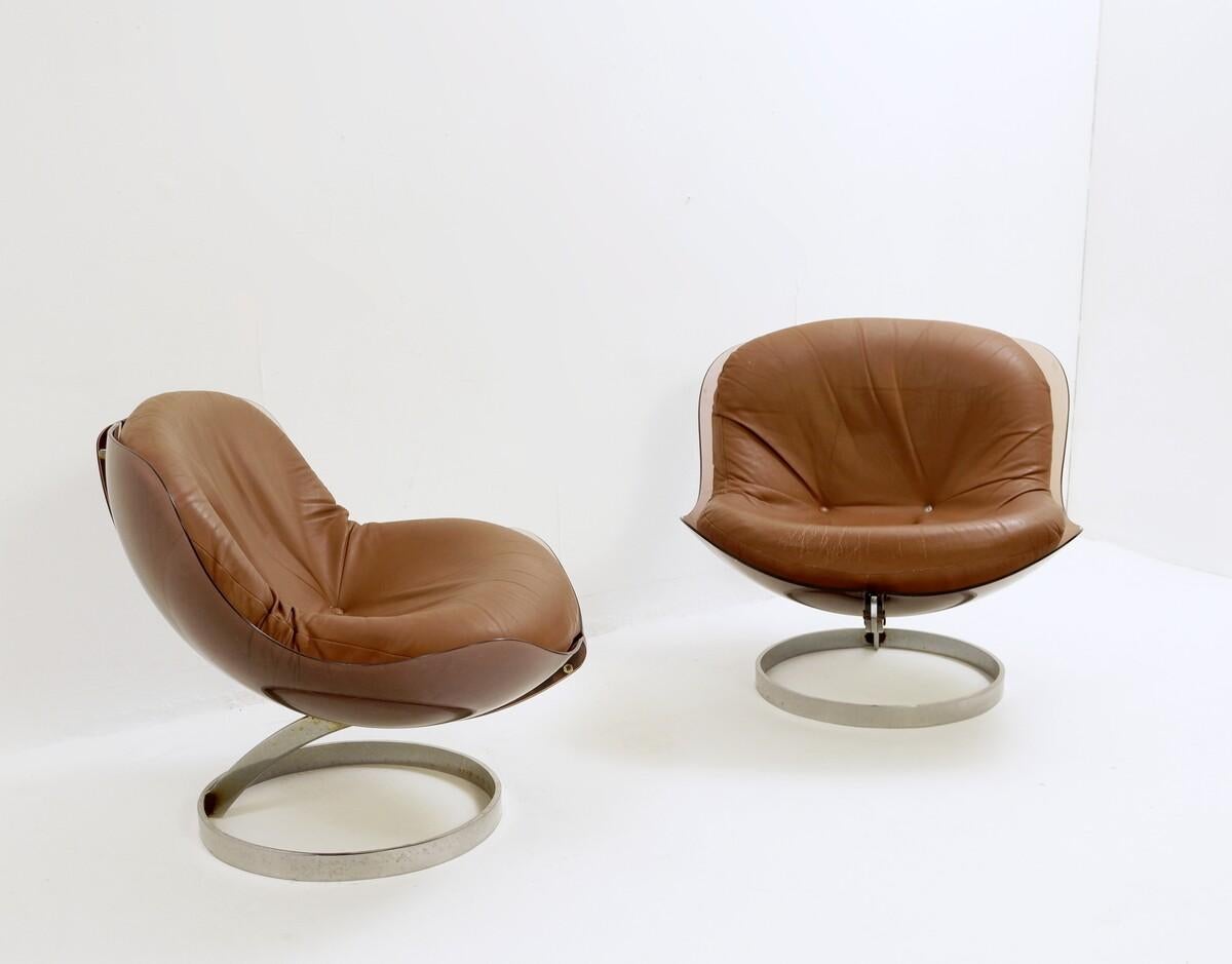 Paire de chaises longues 