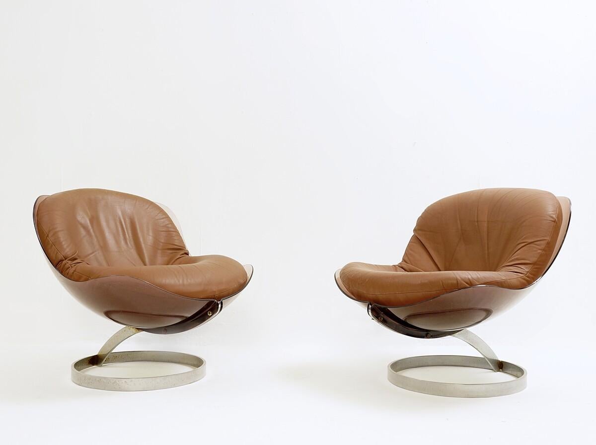 Paire de chaises longues 