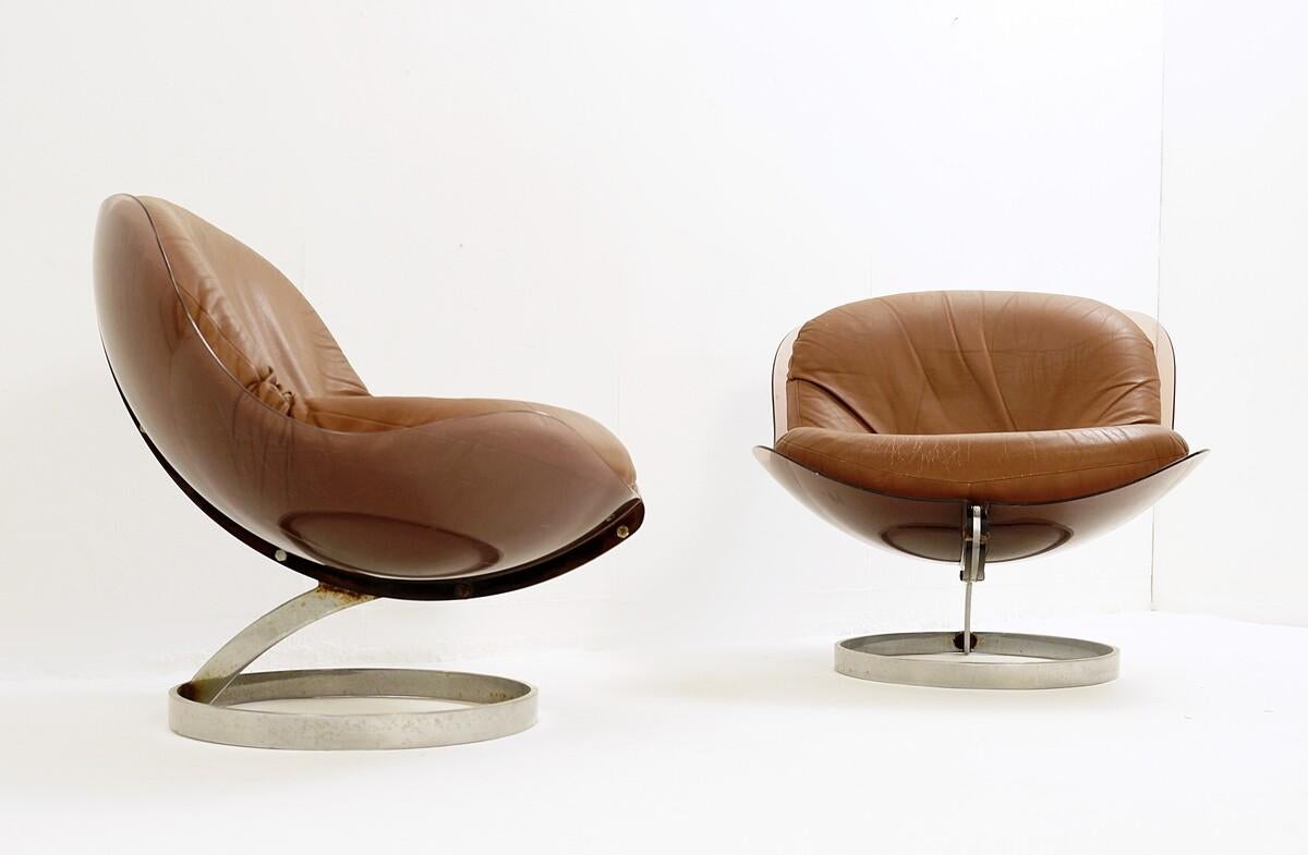 Paire de chaises longues 