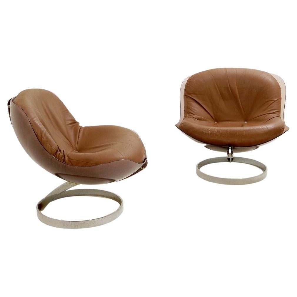Pair of Space Age "Sphère" Lounge Chairs by Boris Tabacoff