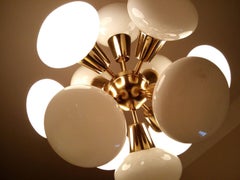Pair of Space age Sputnik Chandeliers by Kamenický Šenov-1960s