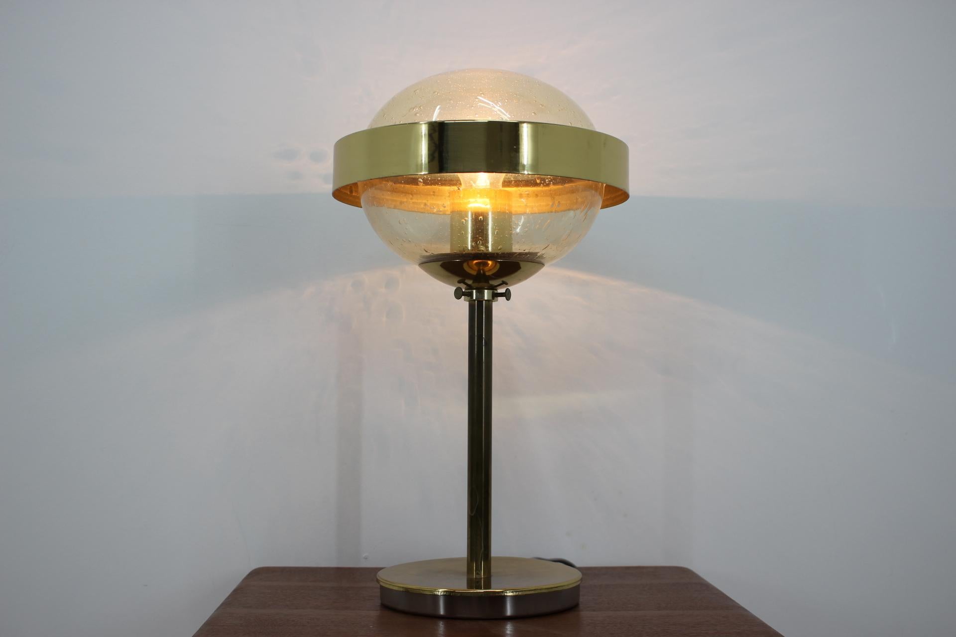 Czech Pair of Space Age Style UFO Table Lamp, Kamenicky Senov, 1970s