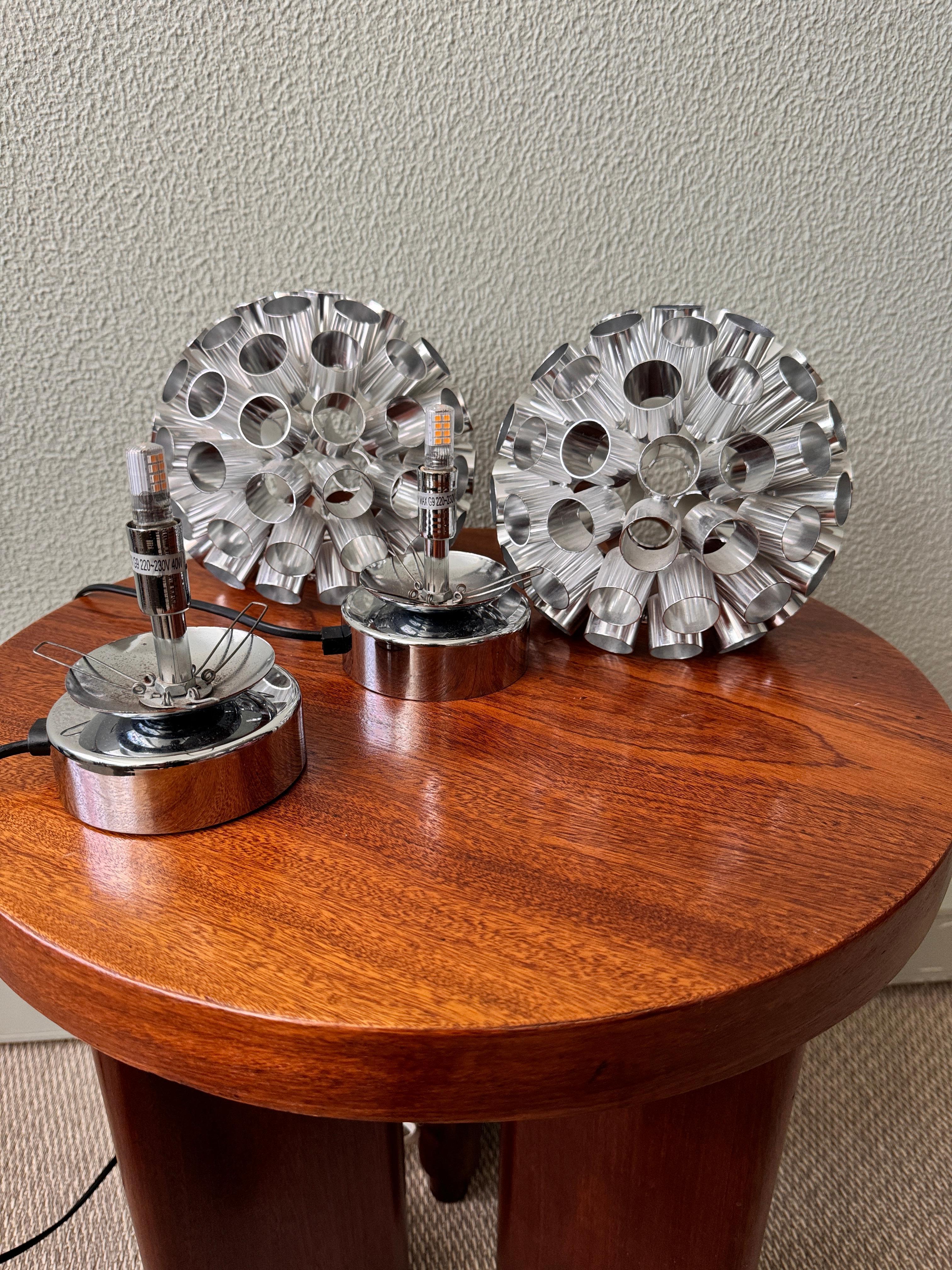 Paire de lampes de table de l'ère spatiale par Kennel, Pays-Bas, années 1990 en vente 3