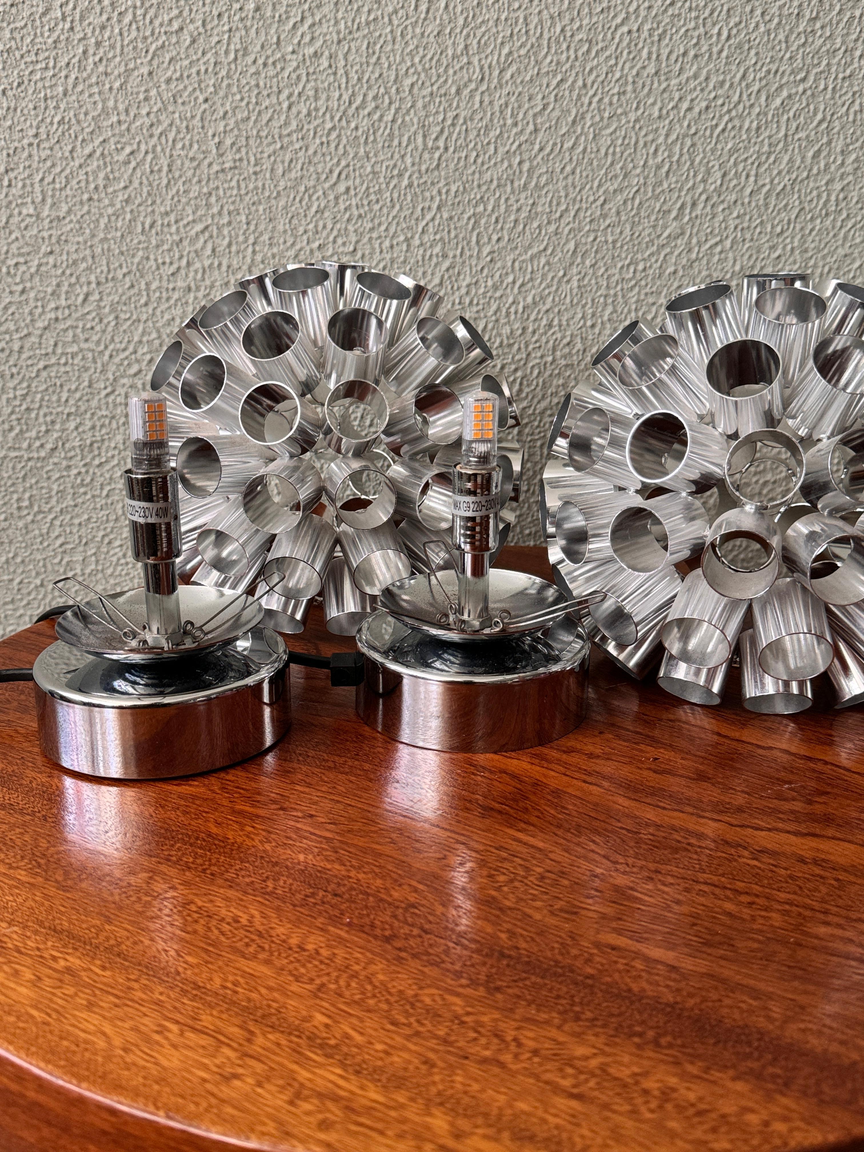 Paire de lampes de table de l'ère spatiale par Kennel, Pays-Bas, années 1990 en vente 4
