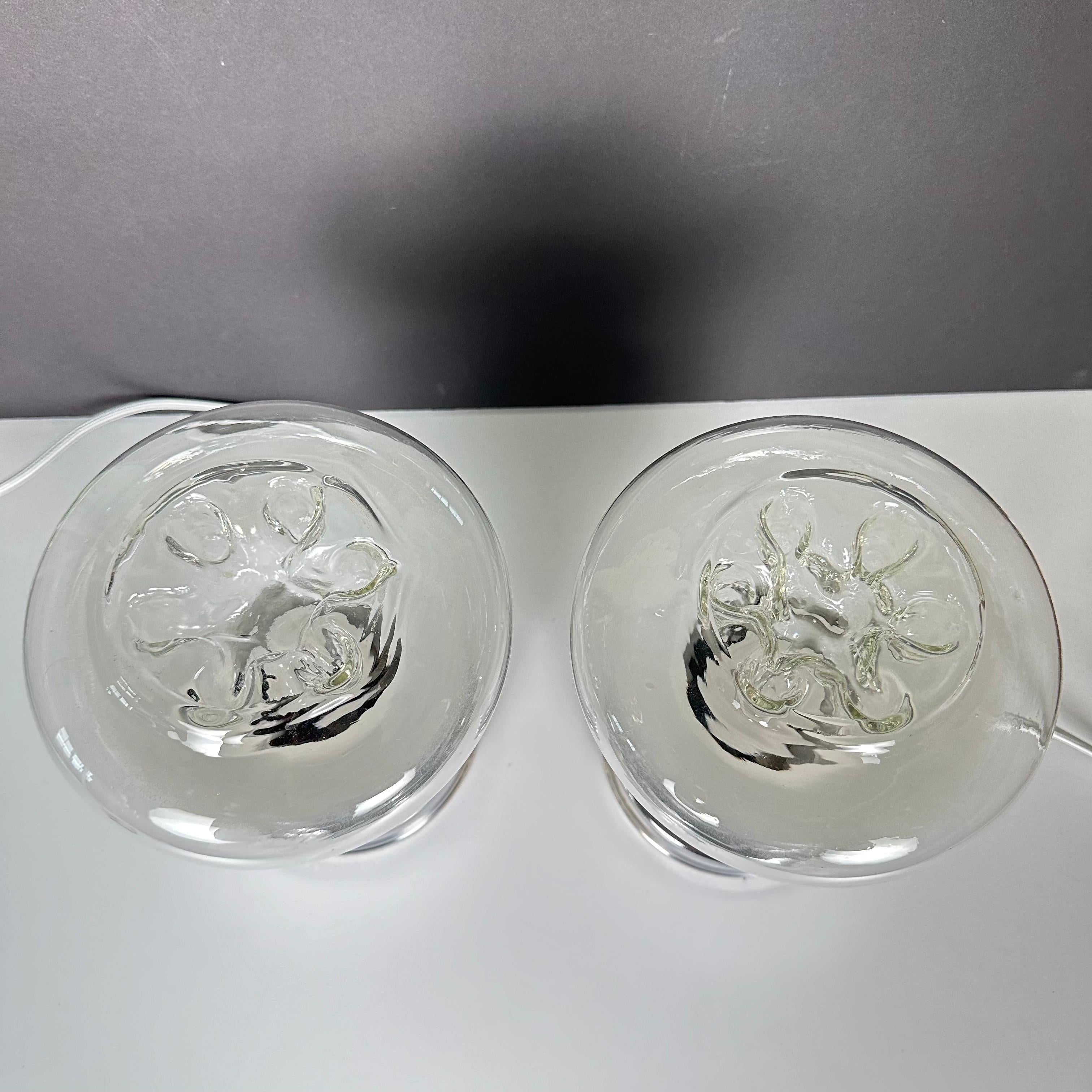 Lampe de table de l'ère spatiale en verre et chrome dans le style de Toni Zuccheri en vente 5