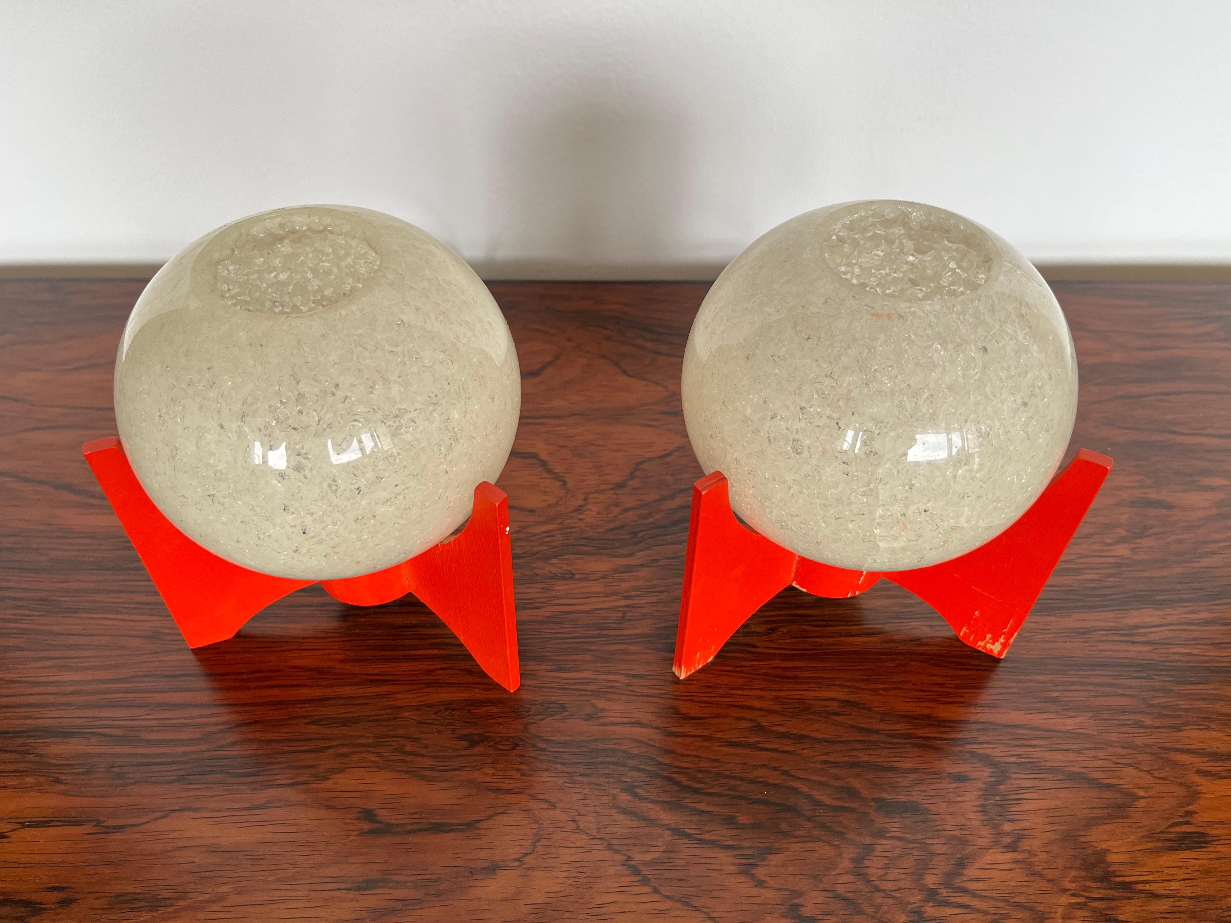 Czech Pair of Space Age Table Lamps Rocket by Pokrok Zilina, 1970s For Sale