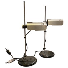 circa lighting Pair of Space Age Targetti Aluminium Desk Lamps circa 1970