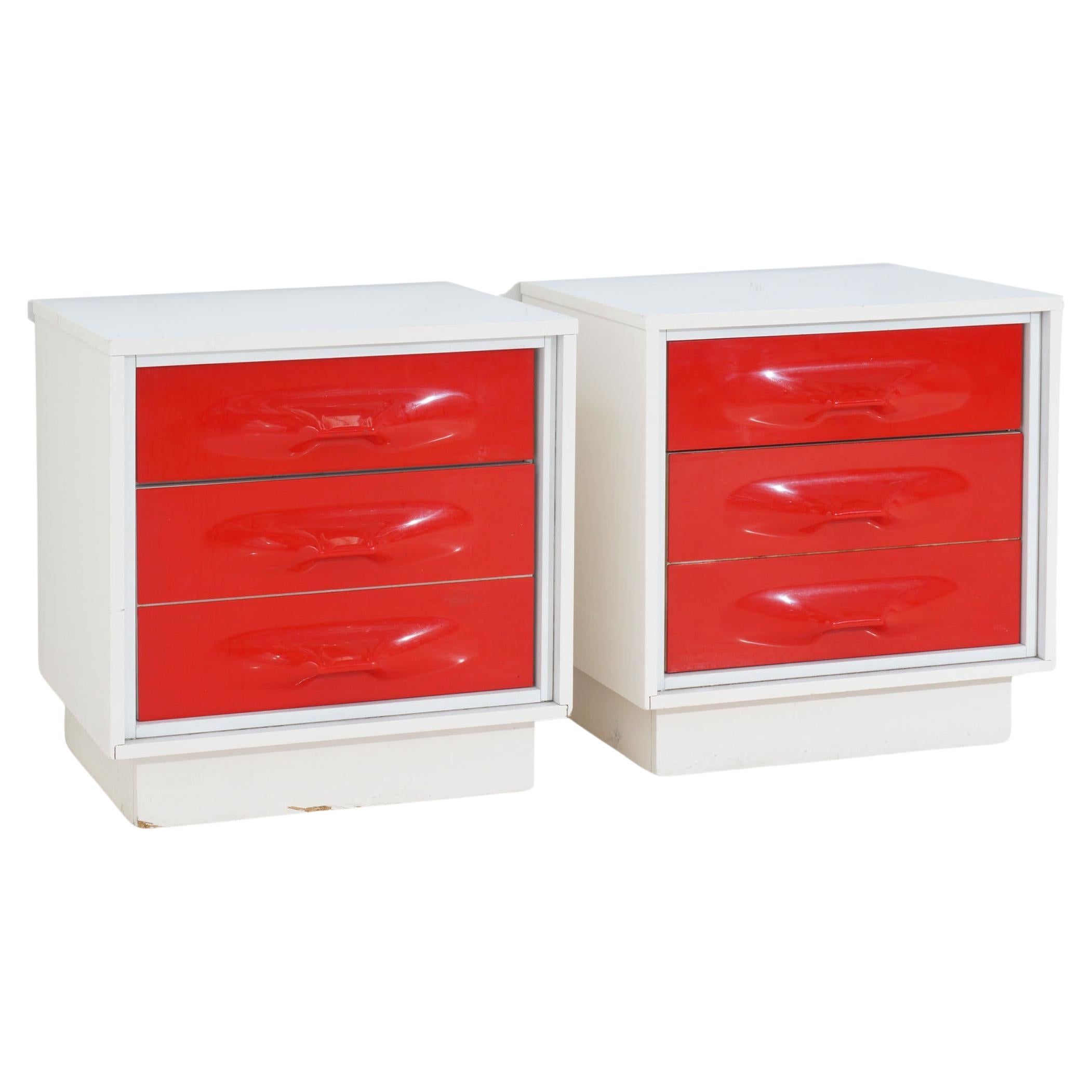 Pair of Space Age Treco Nightstands by Giovanni Maur, 1970s For Sale