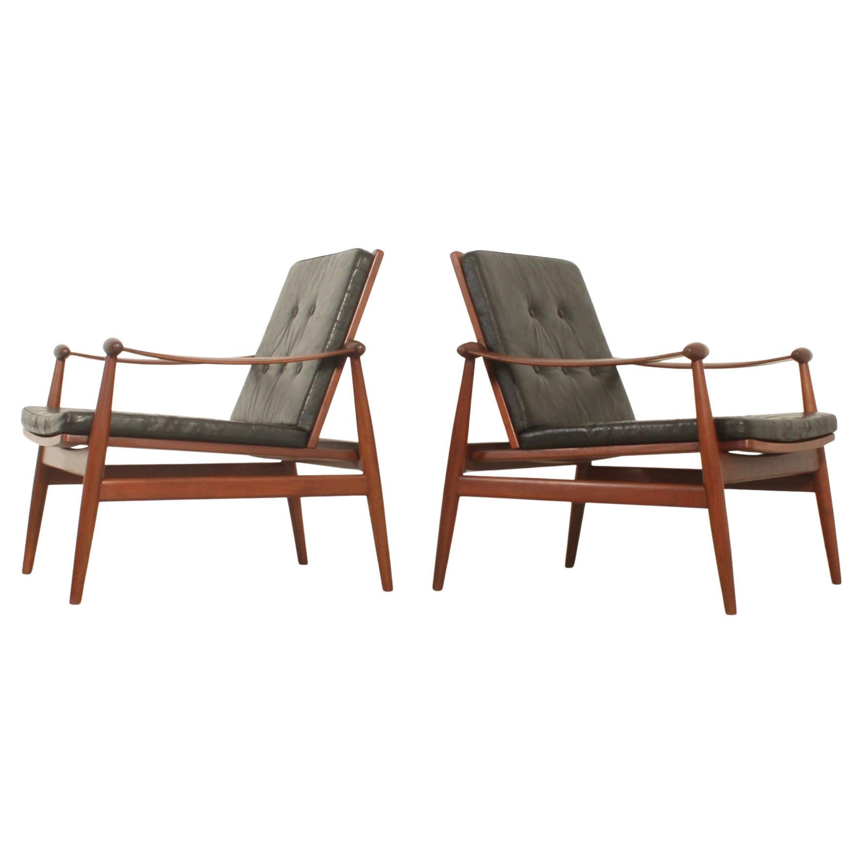 Pair of Spade Chairs by Finn Juhl for France & Daverkosen, Denmark, 1953