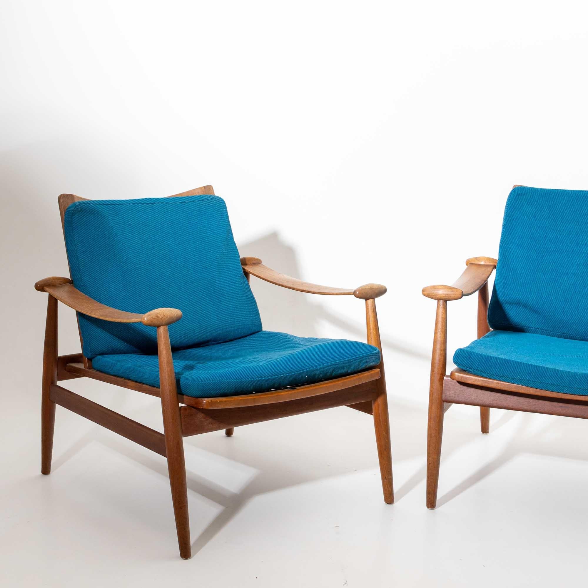 Mid-20th Century Pair of Spade Chairs by Finn Juhl for France & Son, Denmark 1960s