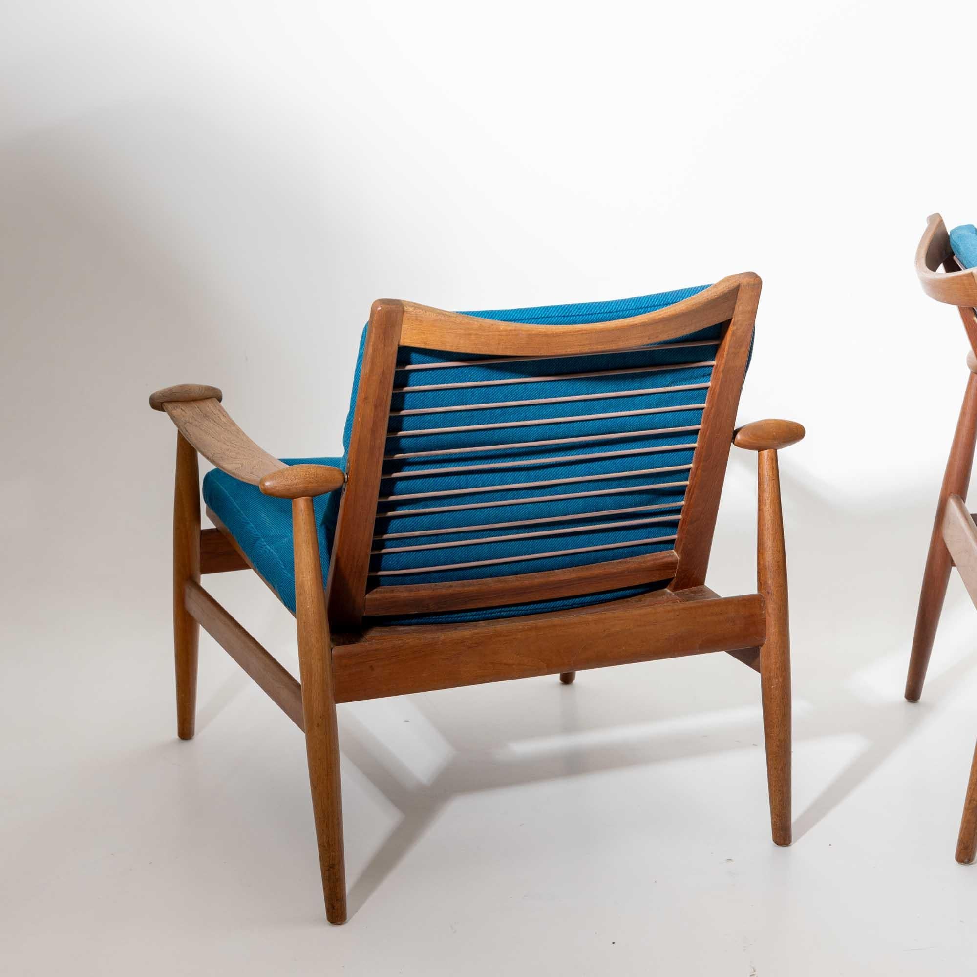 Pair of Spade Chairs by Finn Juhl for France & Son, Denmark 1960s 2