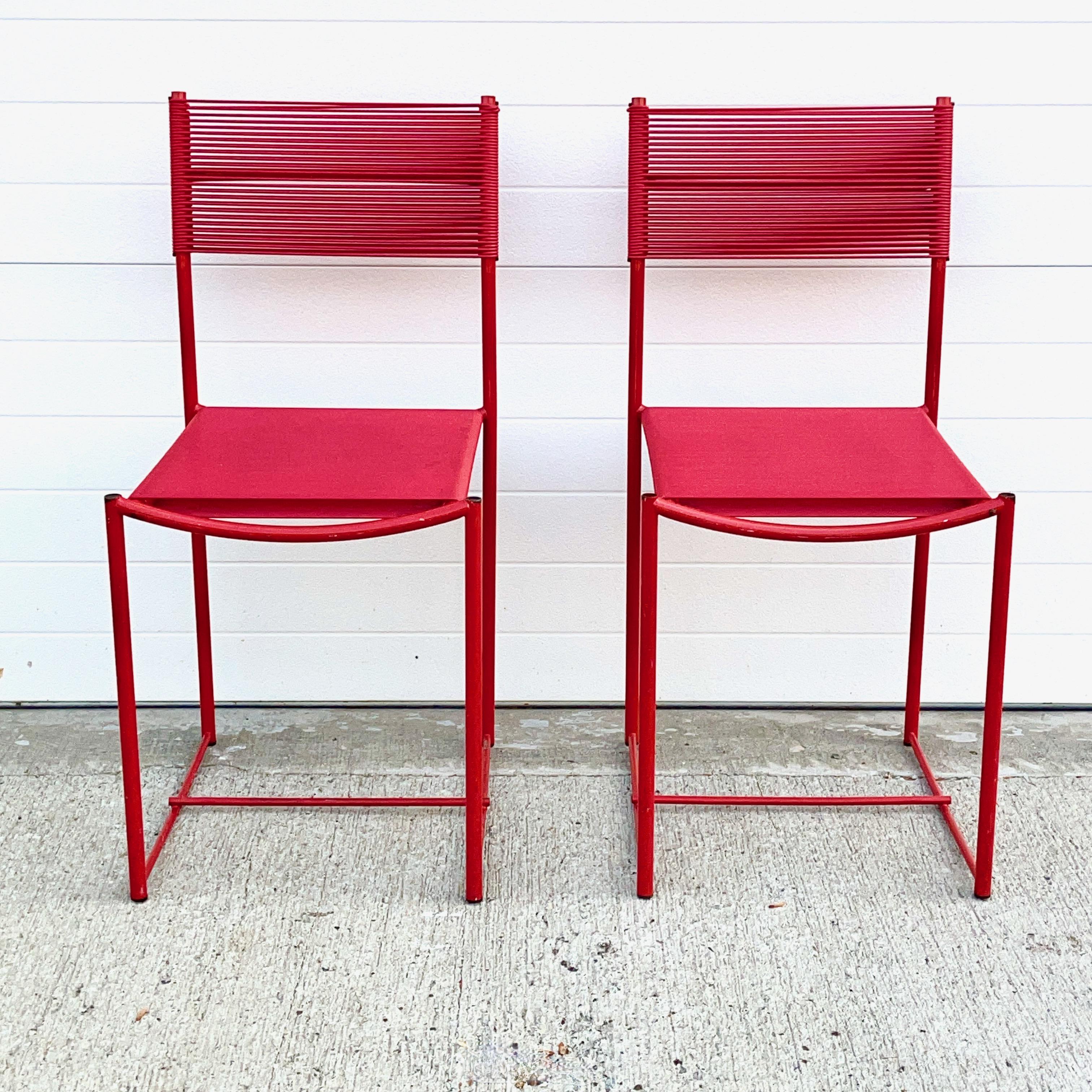 Late 20th Century Pair of Spaghetti Chairs by Giandomenico Belotti for Alias, Italy For Sale