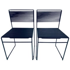 Pair of Black Spaghetti Chairs by Giandomenico Belotti for FlyLine, Italy, 1970s