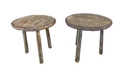Pair of Spanish 18th Century Wine Press Side Tables