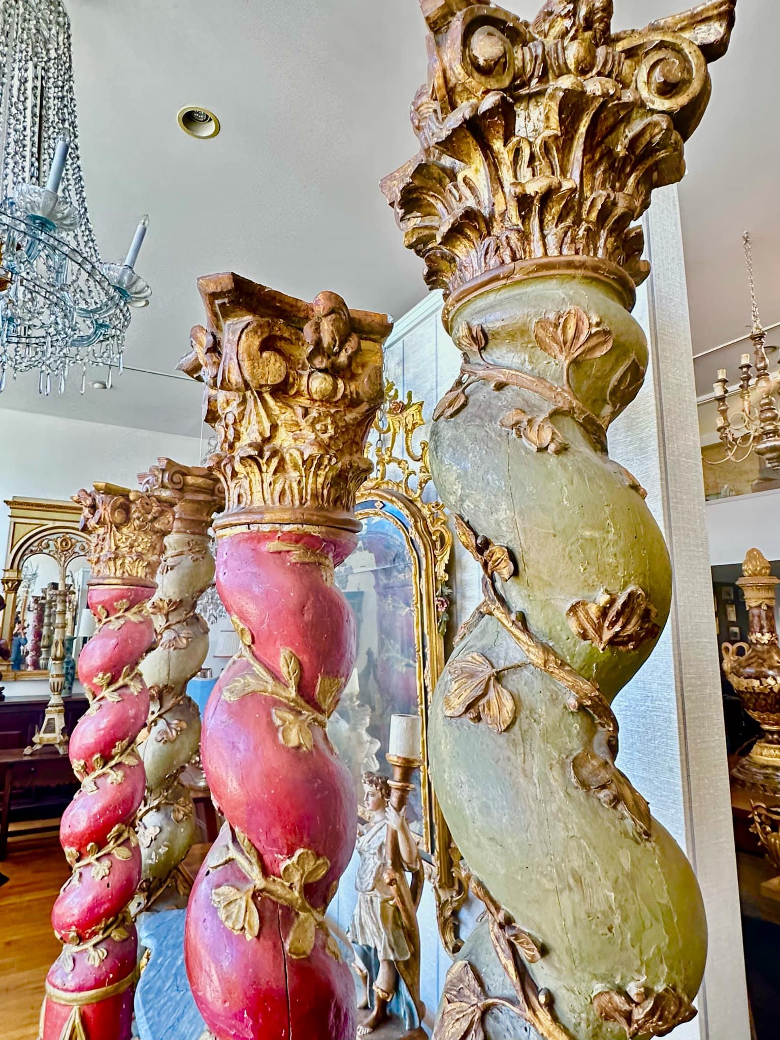 Paire de colonnes baroques espagnoles de style Solomonic, vers 1740 en vente 3