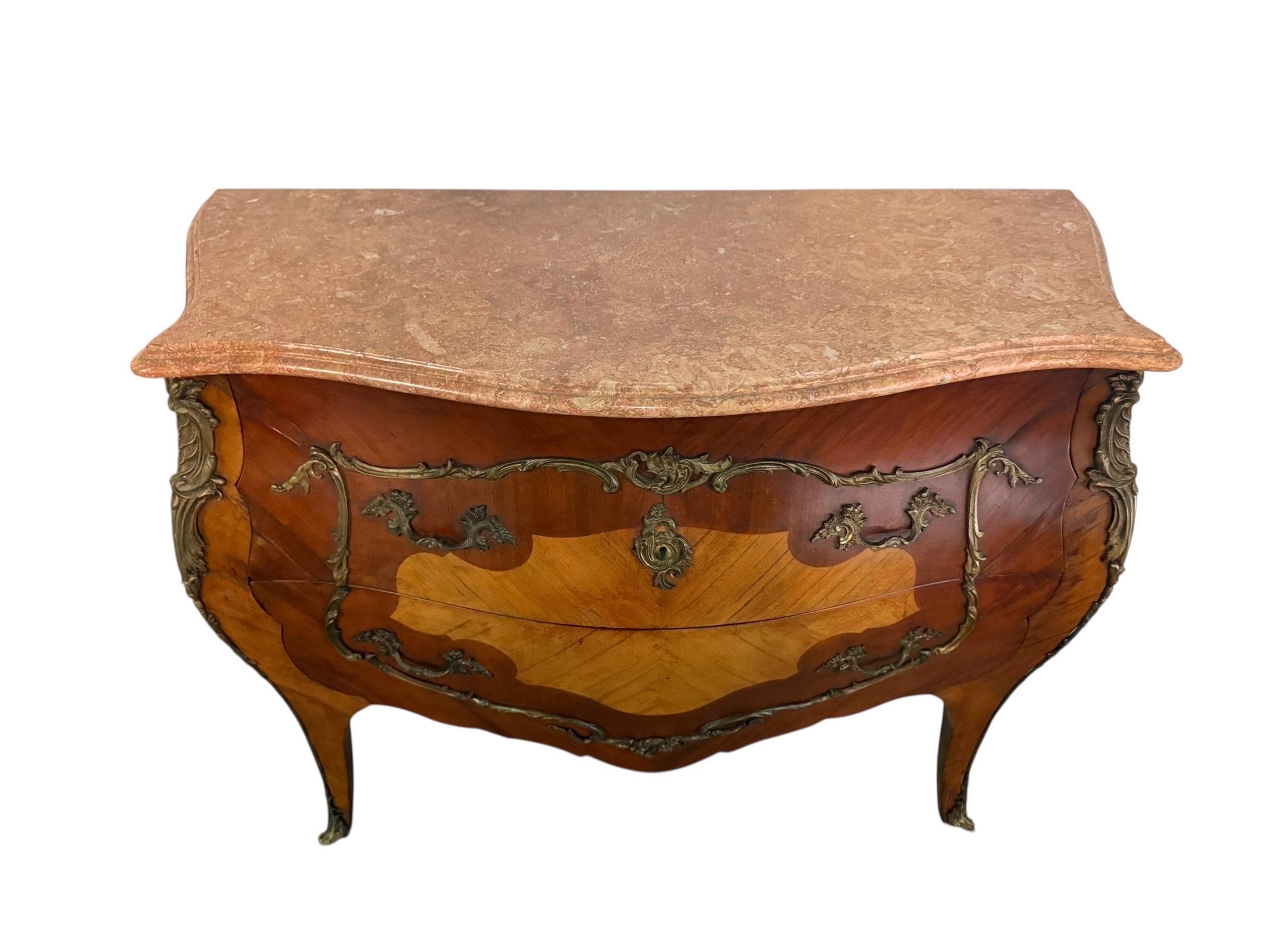 Pair of Spanish Bombe Chests with Portuguese Marble Tops For Sale 8