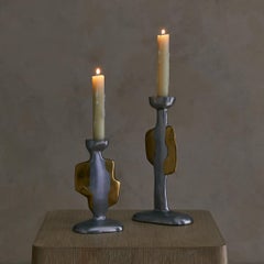 Pair of Spanish Brass Candleholders by David Marshall, 1970s